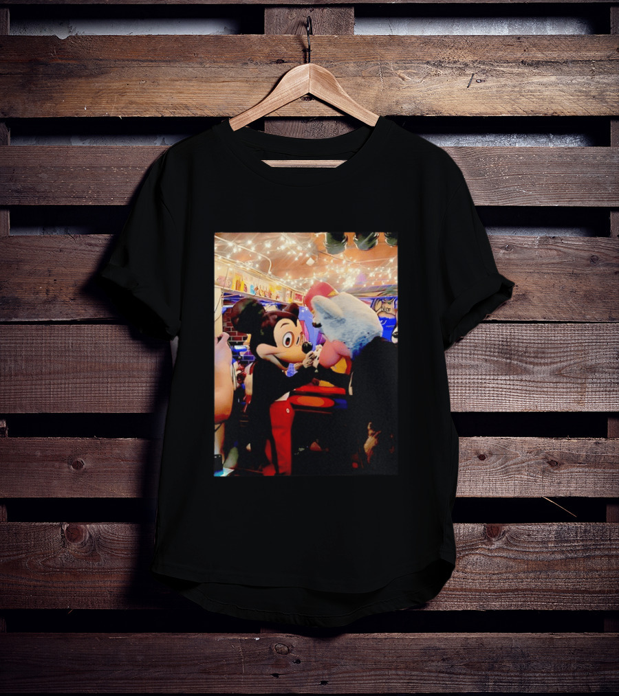 Mickey Mouse And Chuck E Cheese Iconic Meeting T-Shirt