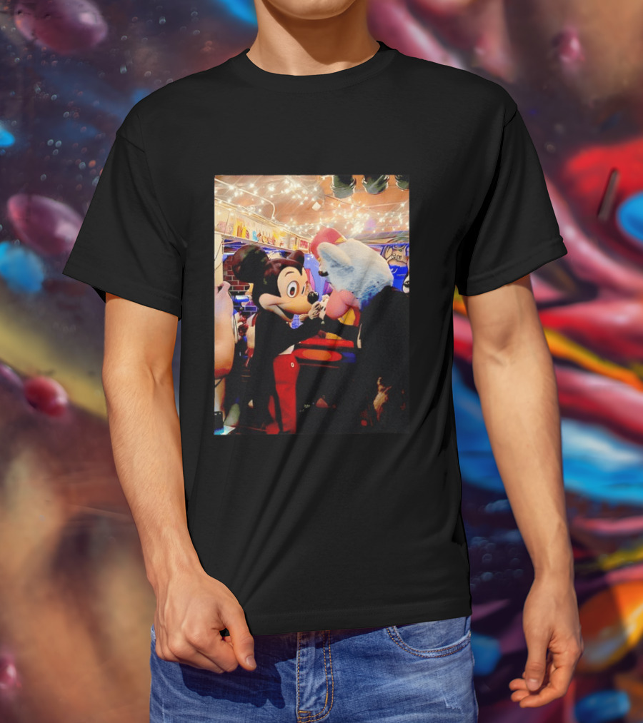 Mickey Mouse And Chuck E Cheese Iconic Meeting T-Shirt