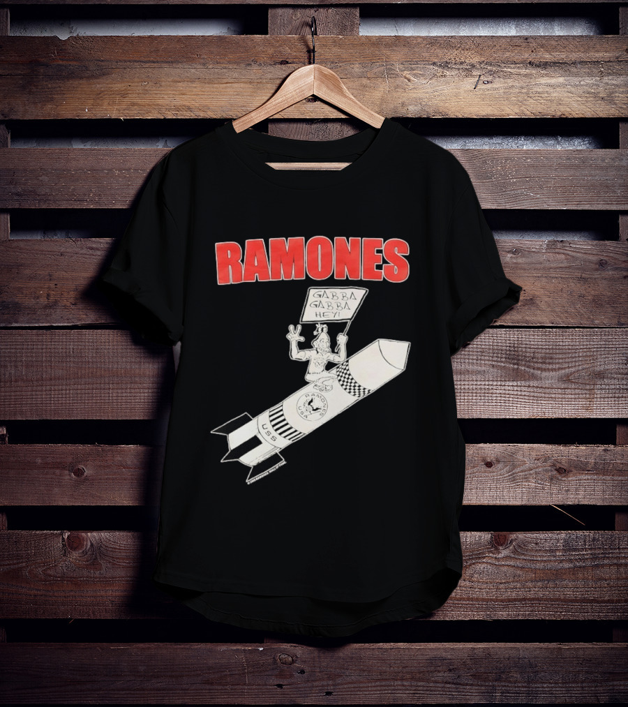 Ramones Gabba Gabba Hey USS Rocket Punk T-Shirt