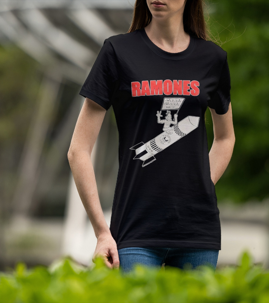 Ramones Gabba Gabba Hey USS Rocket Punk T-Shirt