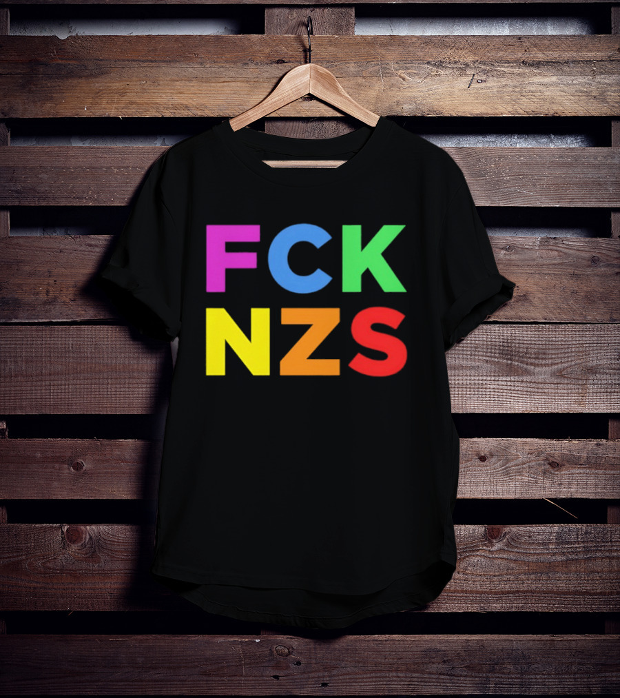 FCK NZS Rainbow Bold Block Letters T-Shirt
