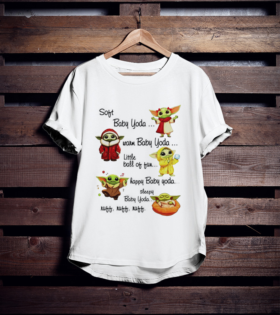 Soft Baby Yoda Warm Happy Little Ball Of Fun Baby Yoda T-Shirt