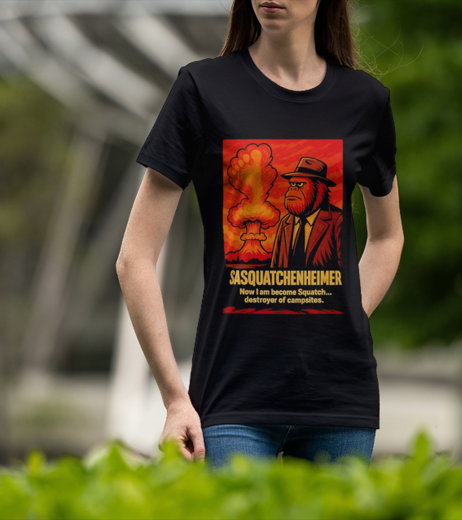 Sasquatchenheimer Now I Am Become Squatch Destroyer Of Campsites T-Shirt