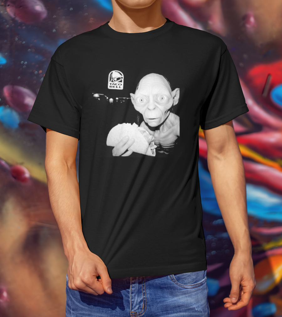 Gollum Taco Bell Mashup Middle Earth Eats Fast Food Iconic Fusion T-Shirt