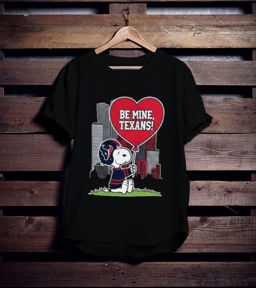 Houston Texans Snoopy Valentine Be Mine Texans 2026 T-Shirt