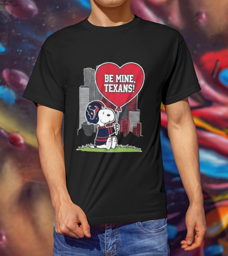 Houston Texans Snoopy Valentine Be Mine Texans 2026 T-Shirt