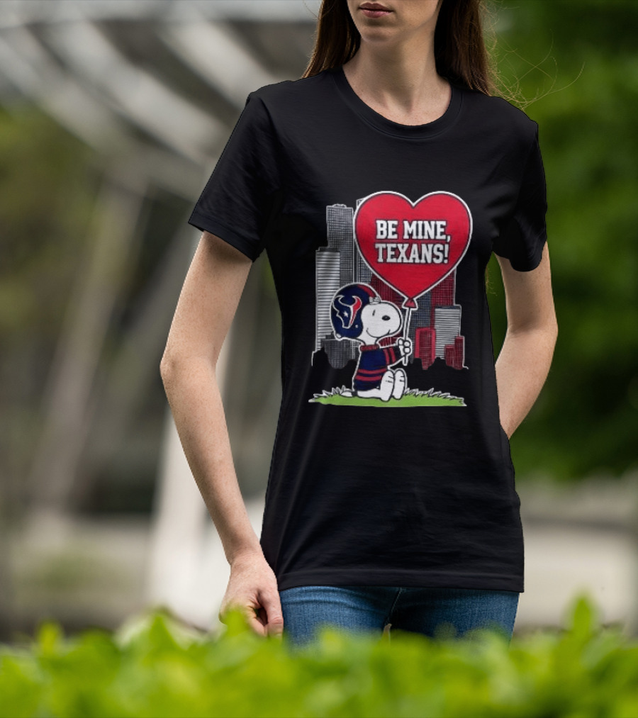 Houston Texans Snoopy Valentine Be Mine Texans 2026 T-Shirt