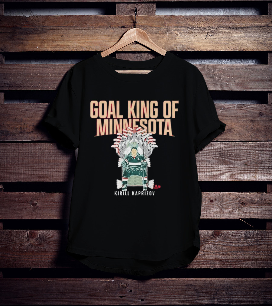 Kirill Kaprizov Goal King Of Minnesota Hockey Throne T-Shirt