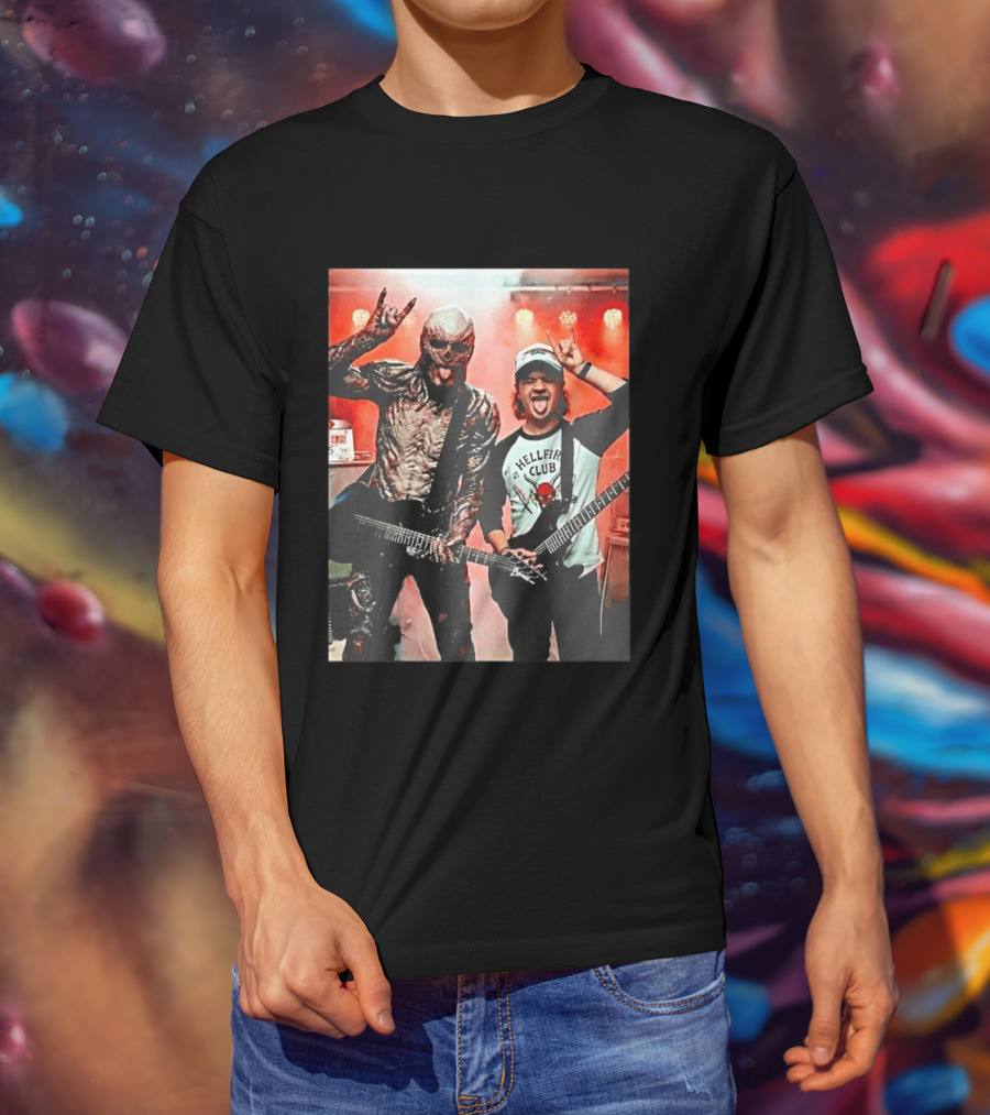 Vecna Dustin Henderson Hellfire Club Stranger Things Guitar Jam Session T-Shirt