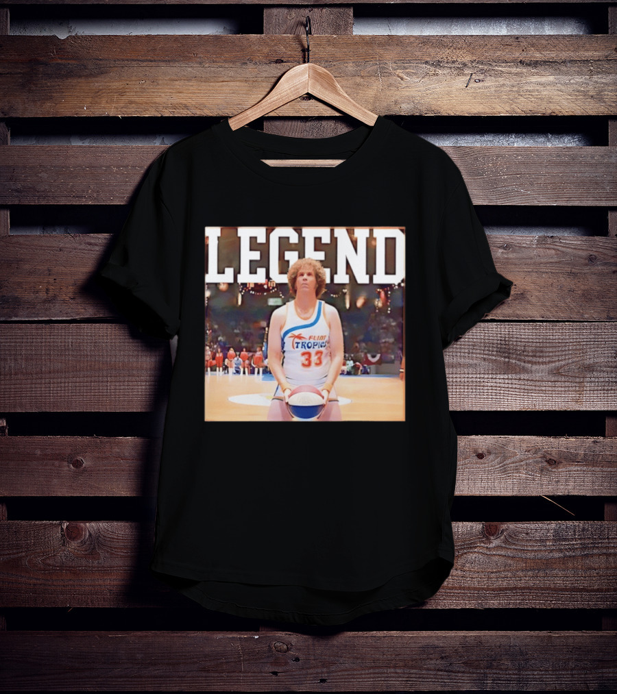 Legend Jackie Moon Flint Tropics 33 Basketball Semi Pro Movie T-Shirt