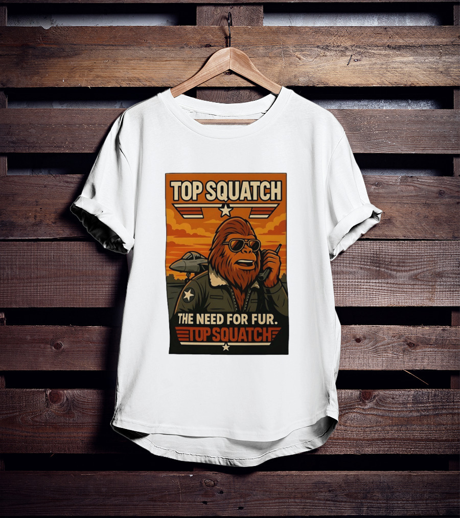 Top Squatch The Need For Fur Top Squatch Aviation T-Shirt