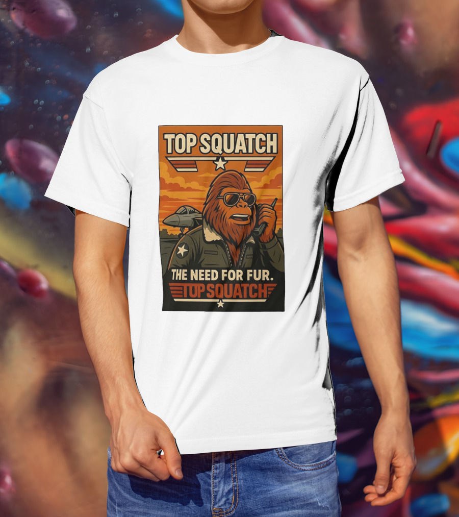 Top Squatch The Need For Fur Top Squatch Aviation T-Shirt