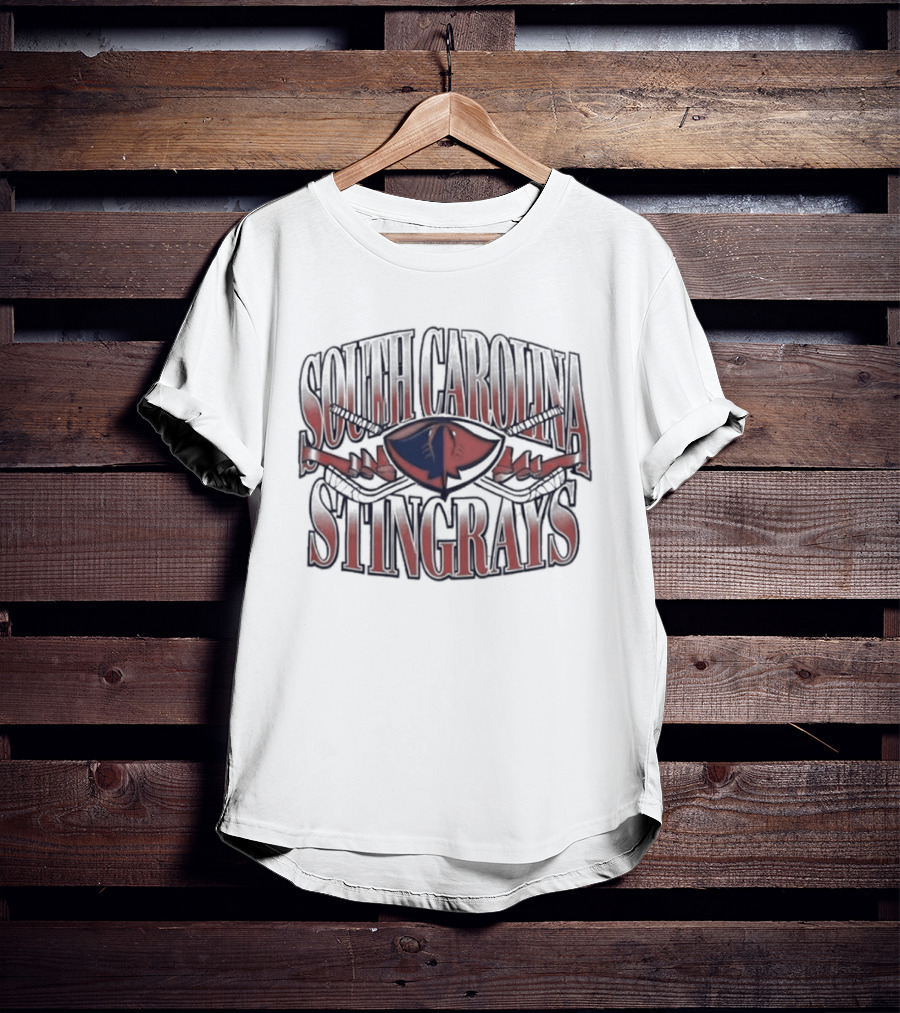 South Carolina Stingrays Hockey Team Red Blue T-Shirt