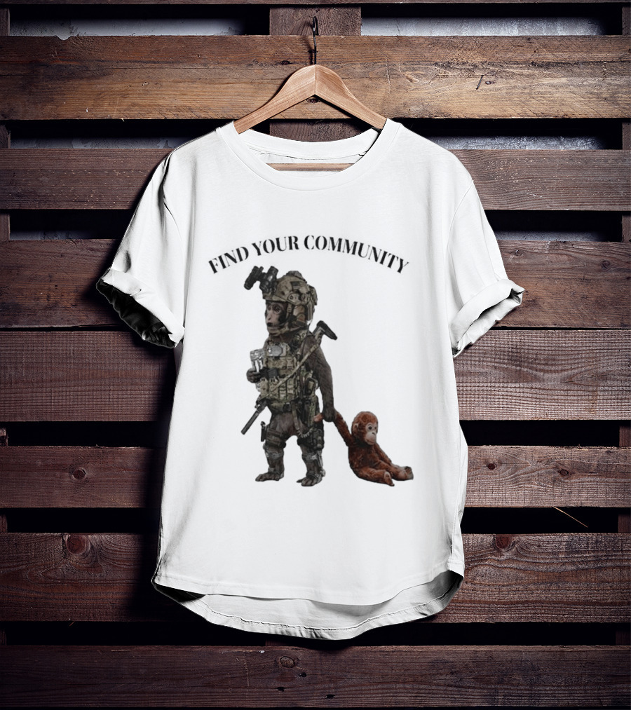 Tactical Punch The Monkey Find Your Community Military Humor T-Shirt