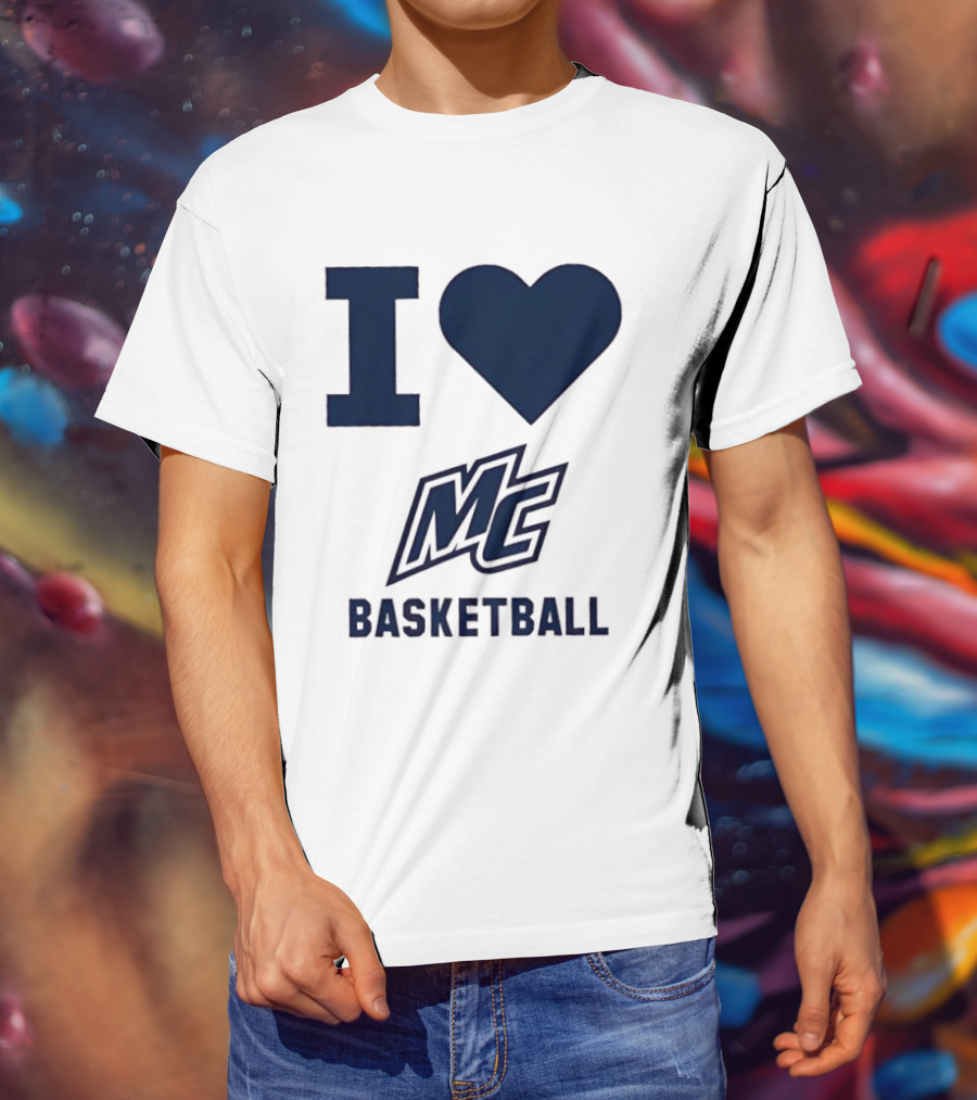 I Love MC Basketball Merrimack College T-Shirt