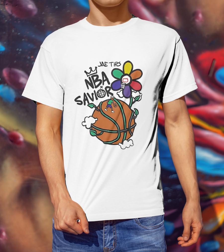 Jae Tips NBA Savior Basketball Flower Planet Player T-Shirt