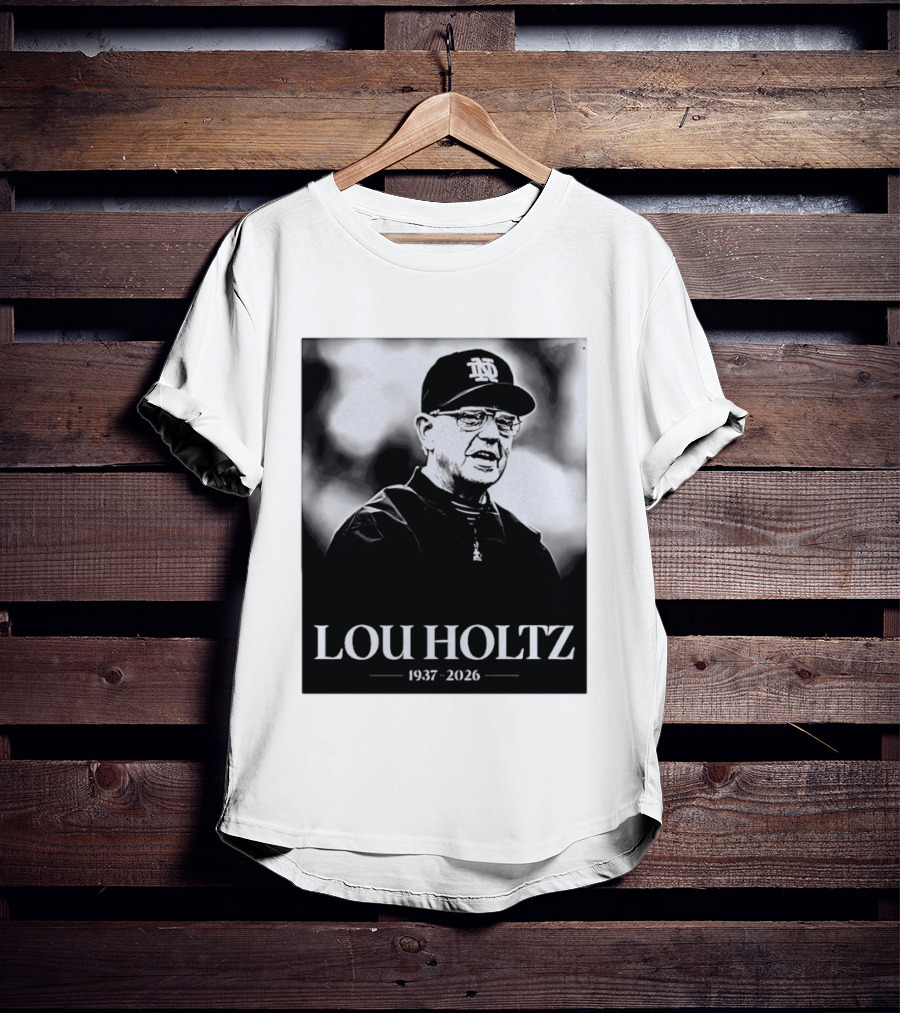 Lou Holtz 1937 2026 Notre Dame Coach Memorial T-Shirt
