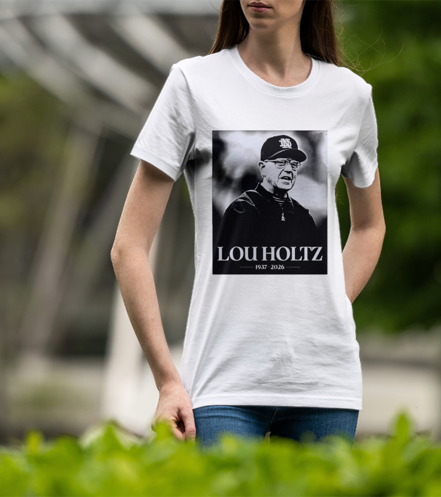 Lou Holtz 1937 2026 Notre Dame Coach Memorial T-Shirt