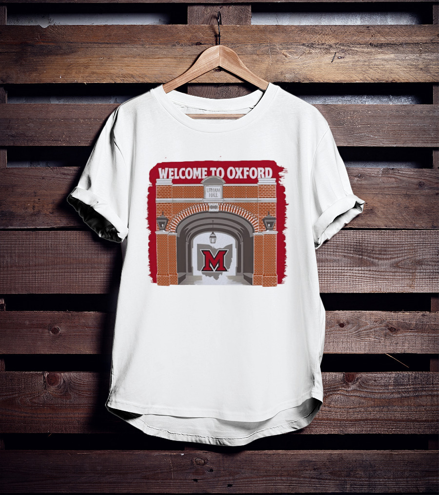 Miami RedHawks Upham Hall Welcome To Oxford T-Shirt