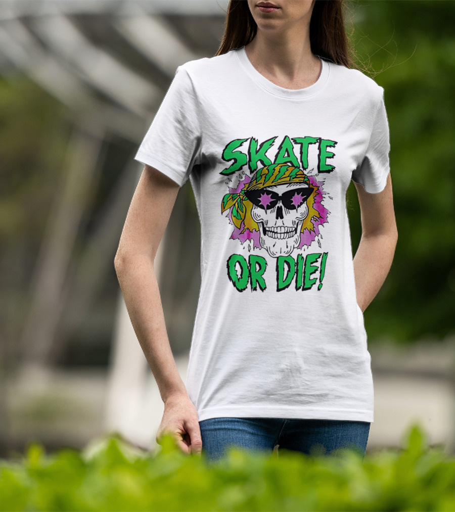 Stranger Things Season 4 Skate Or Die Skull Bandana Sunglasses T-Shirt
