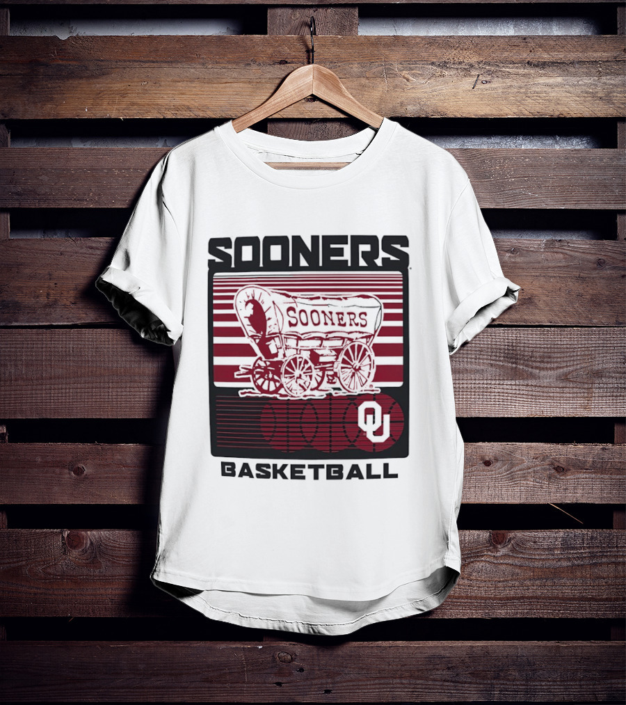 Sooners Basketball 1800s Wagon OU Staredown T-Shirt
