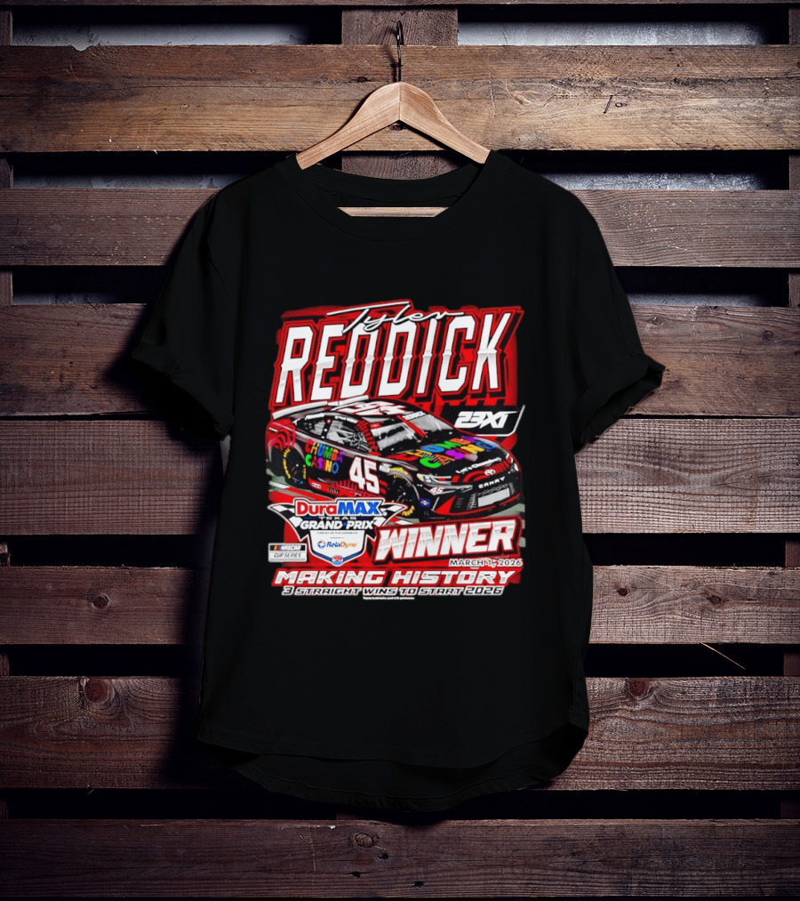 Tyler Reddick 45 DuraMAX Grand Prix Winner Making History NASCAR Cup Series 2026 T-Shirt