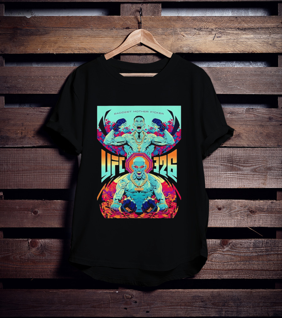 UFC 326 Baddest Mother F*cker Holloway Vs Oliveira 2 March 7 2026 T-Shirt