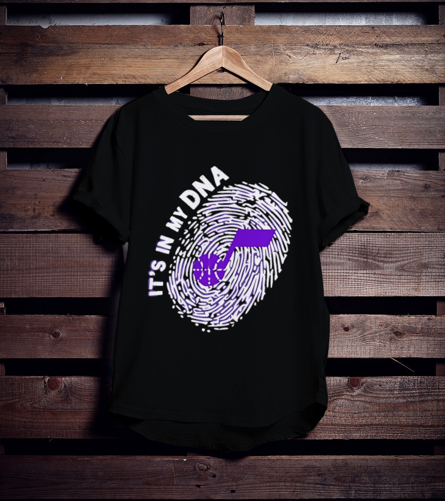 Utah Jazz It's In My DNA Fingerprint Basketball Fan T-Shirt
