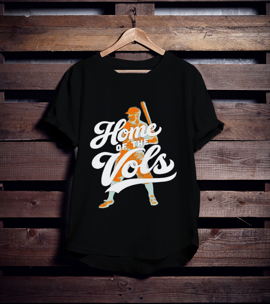 Home Of The Vols Baseball Player T-Shirt