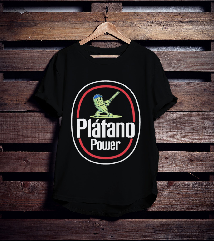 Plátano Power Pickle Baseball Player Batting T-Shirt