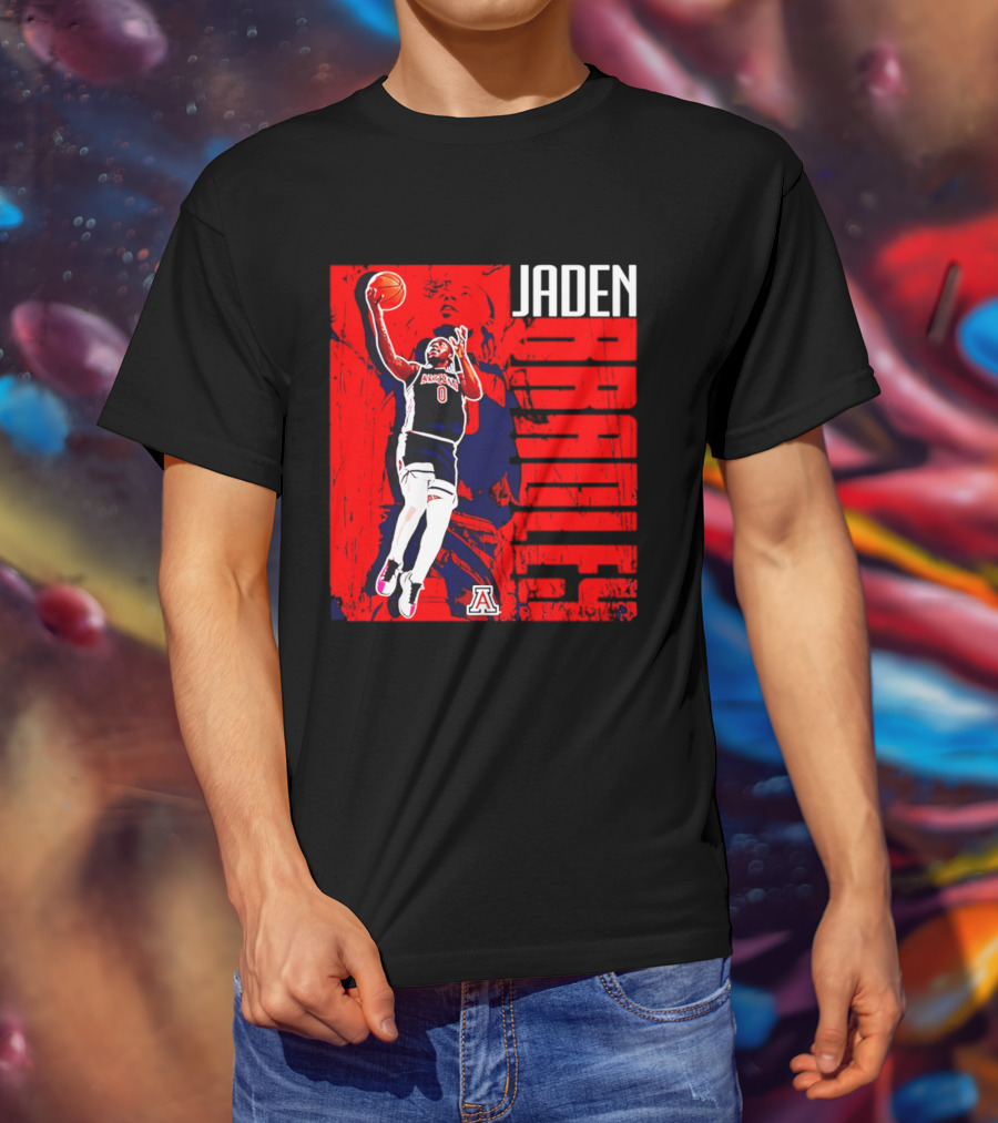 Jaden Bradley Arizona Wildcats NCAA Basketball Player Collage T-Shirt