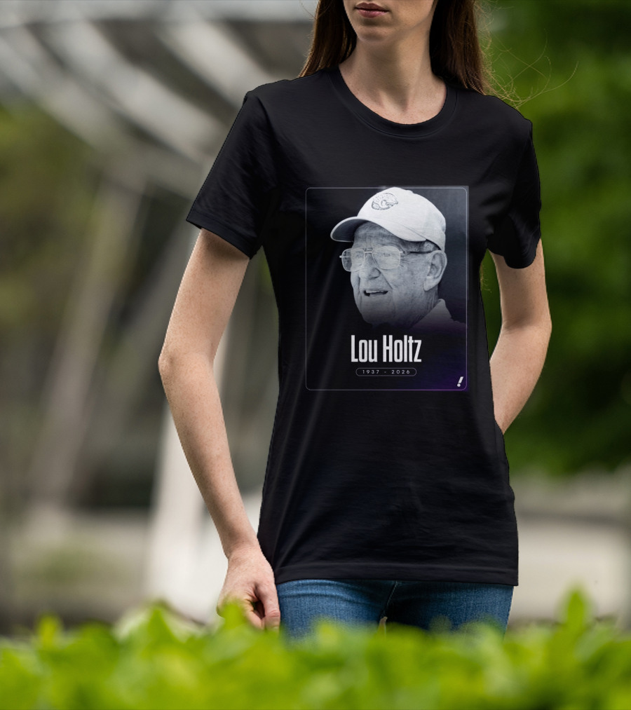 Lou Holtz 1937 2026 Notre Dame Icon Memoriam T-Shirt