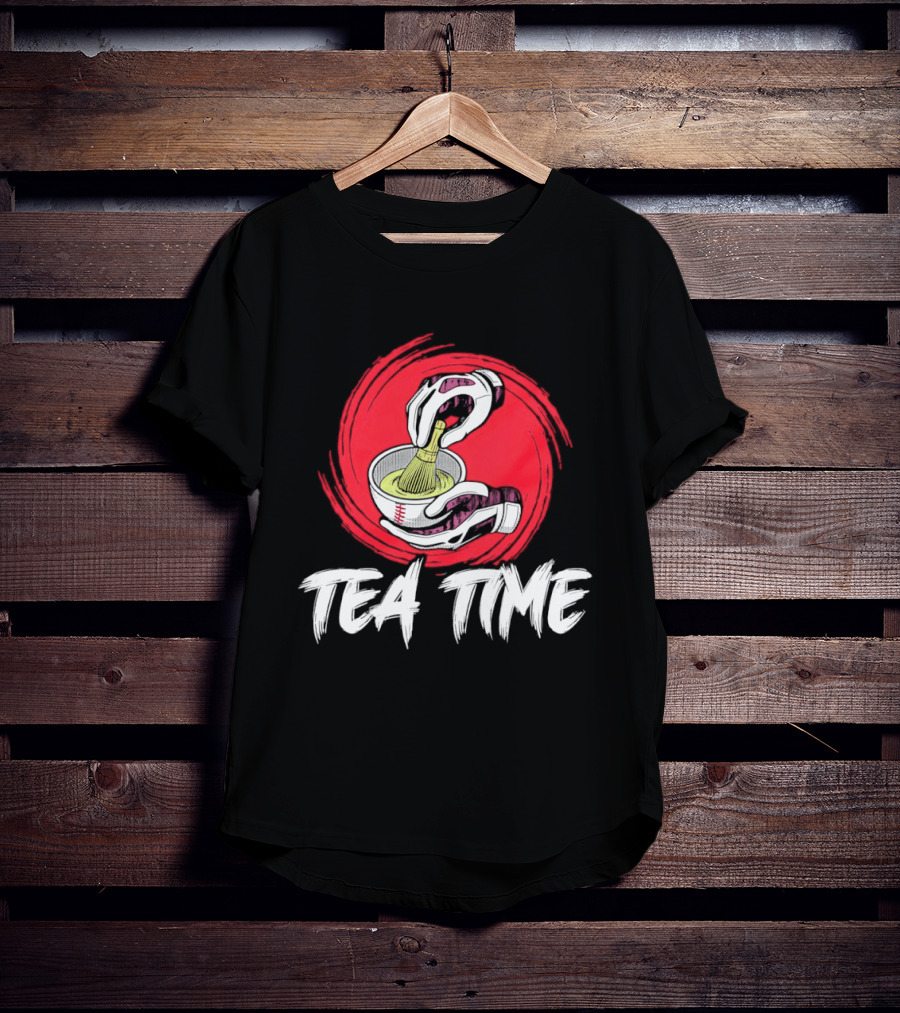 Tea Time Baseball Pouring Sports Fusion T-Shirt