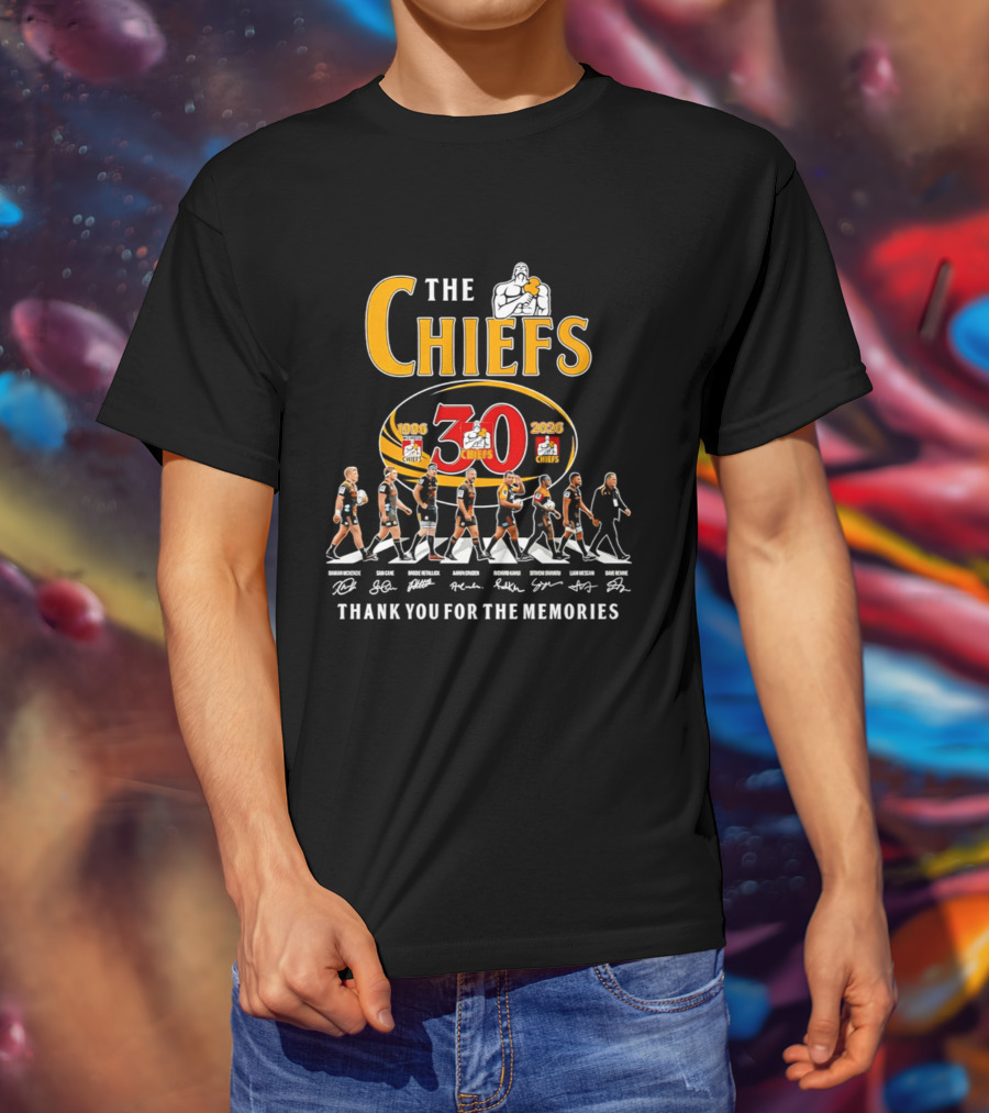 The Chiefs 30th Anniversary 1996 2026 Thank You For The Memories Signatures T-Shirt