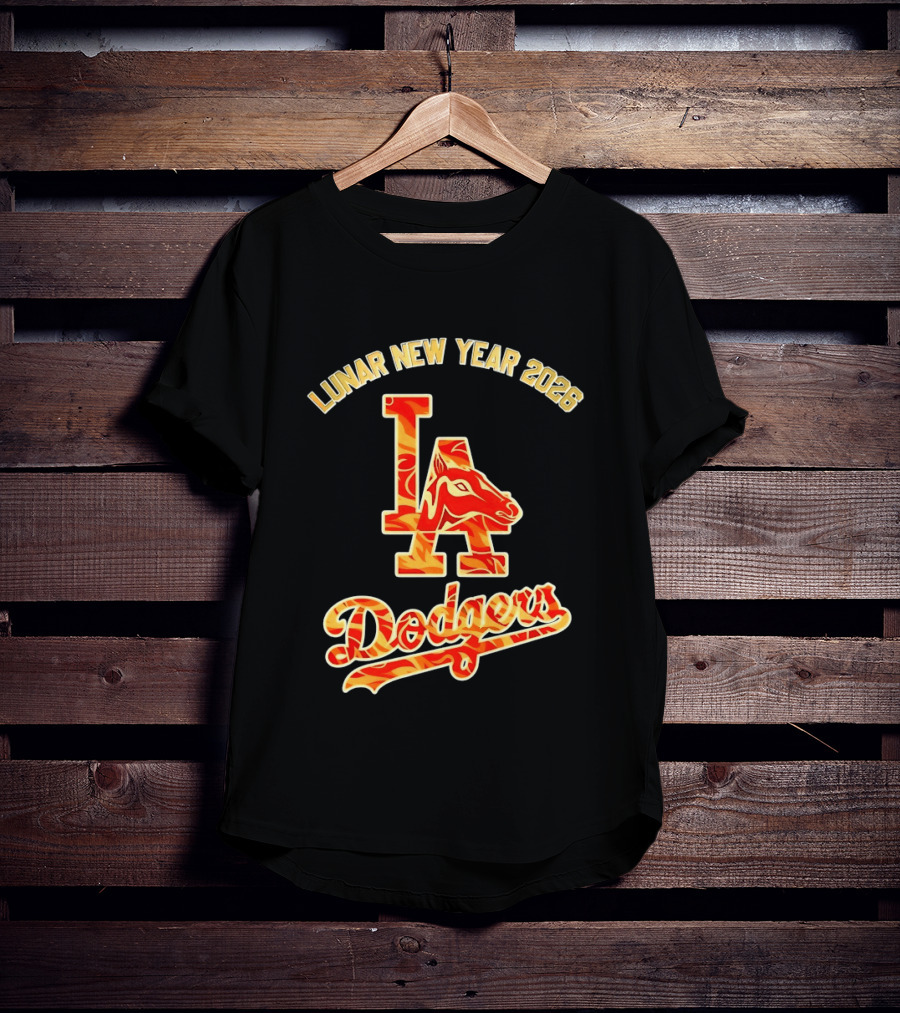Lunar New Year 2026 LA Dodgers Horse Symbol Celebration T-Shirt