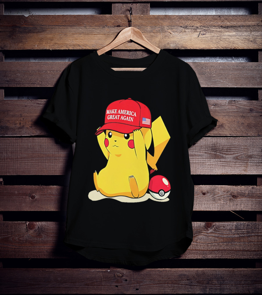 MAGA Pikachu Make America Great Again Hat Pokemon Fan Trend T-Shirt