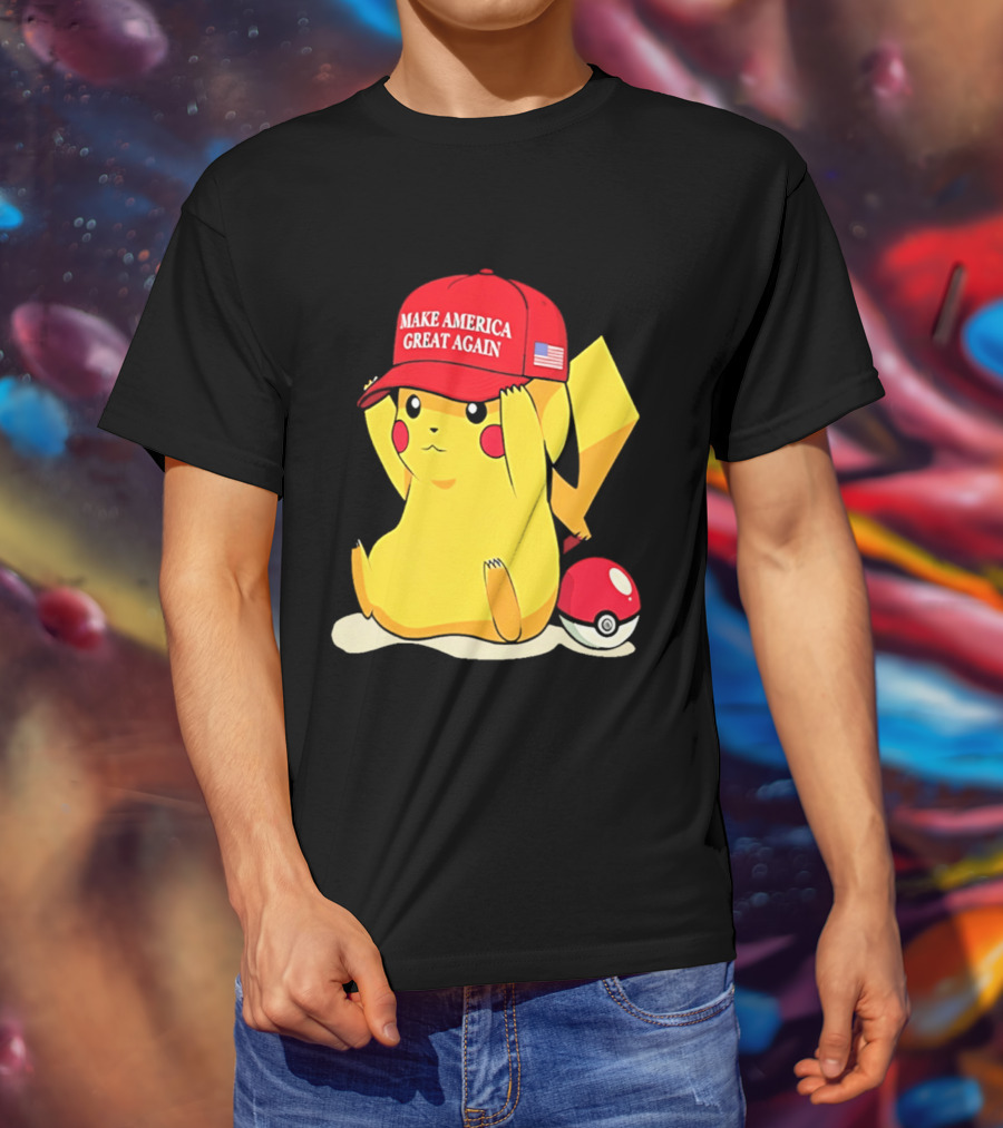 MAGA Pikachu Make America Great Again Hat Pokemon Fan Trend T-Shirt