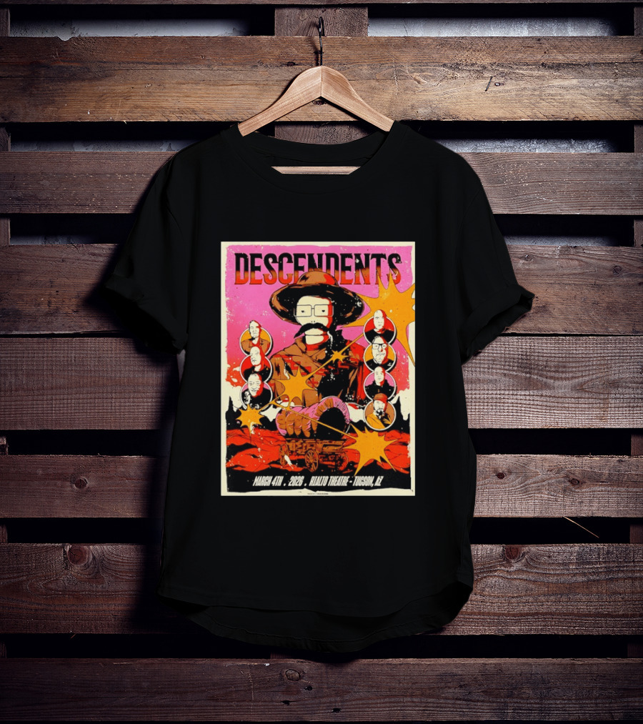 Descendents Live March 4 2026 At Rialto Theatre Tucson Arizona Concert Event T-Shirt