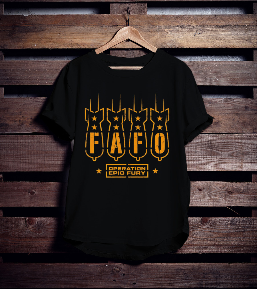 FAFO Operation Epic Fury Bomber Stars T-Shirt