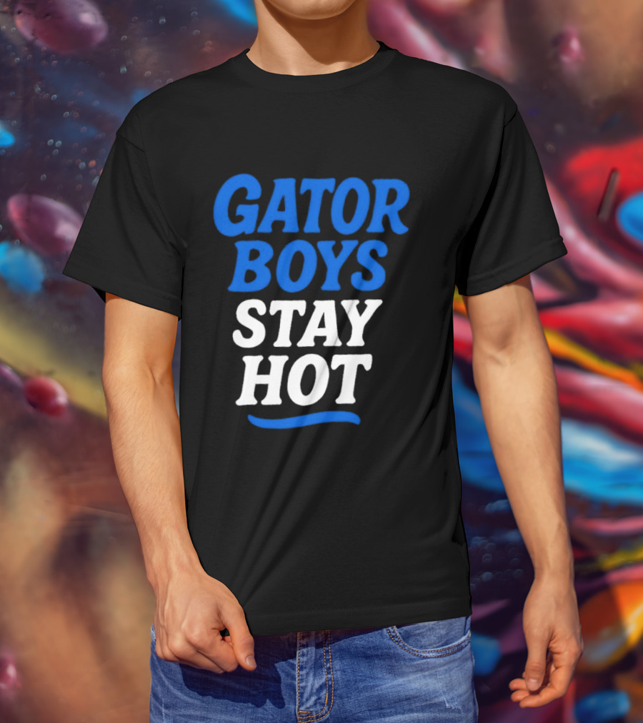 Florida Gator Boys Stay Hot Blue And White T-Shirt