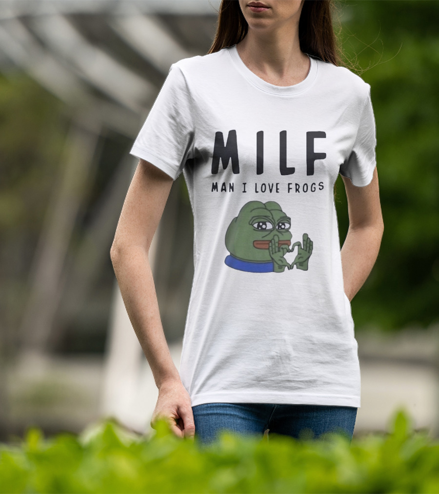 MILF Frog Meme Man I Love Frogs Heart T-Shirt