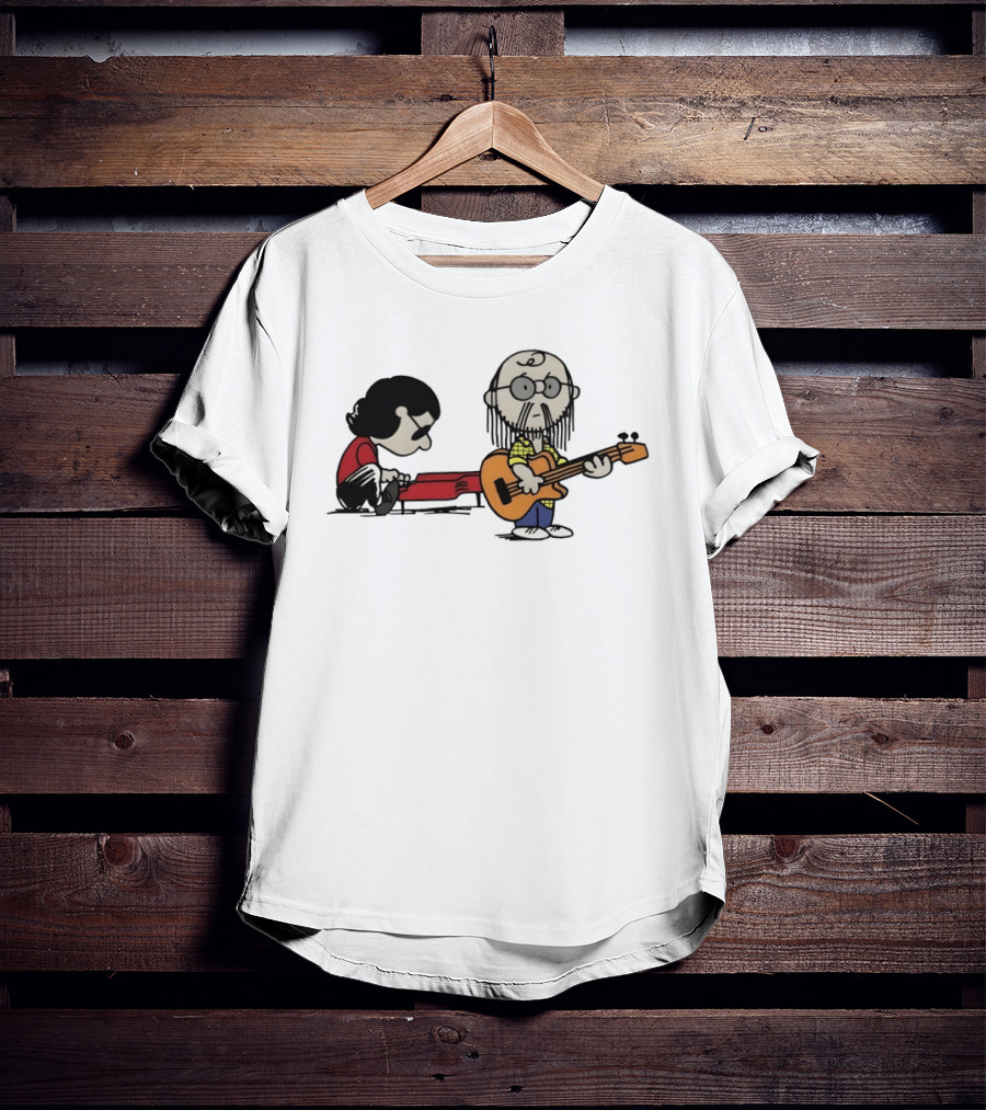 Lucy Van Pelt Peanuts RScottMurray Steely Dan Cartoon Characters Playing Guitar T-Shirt