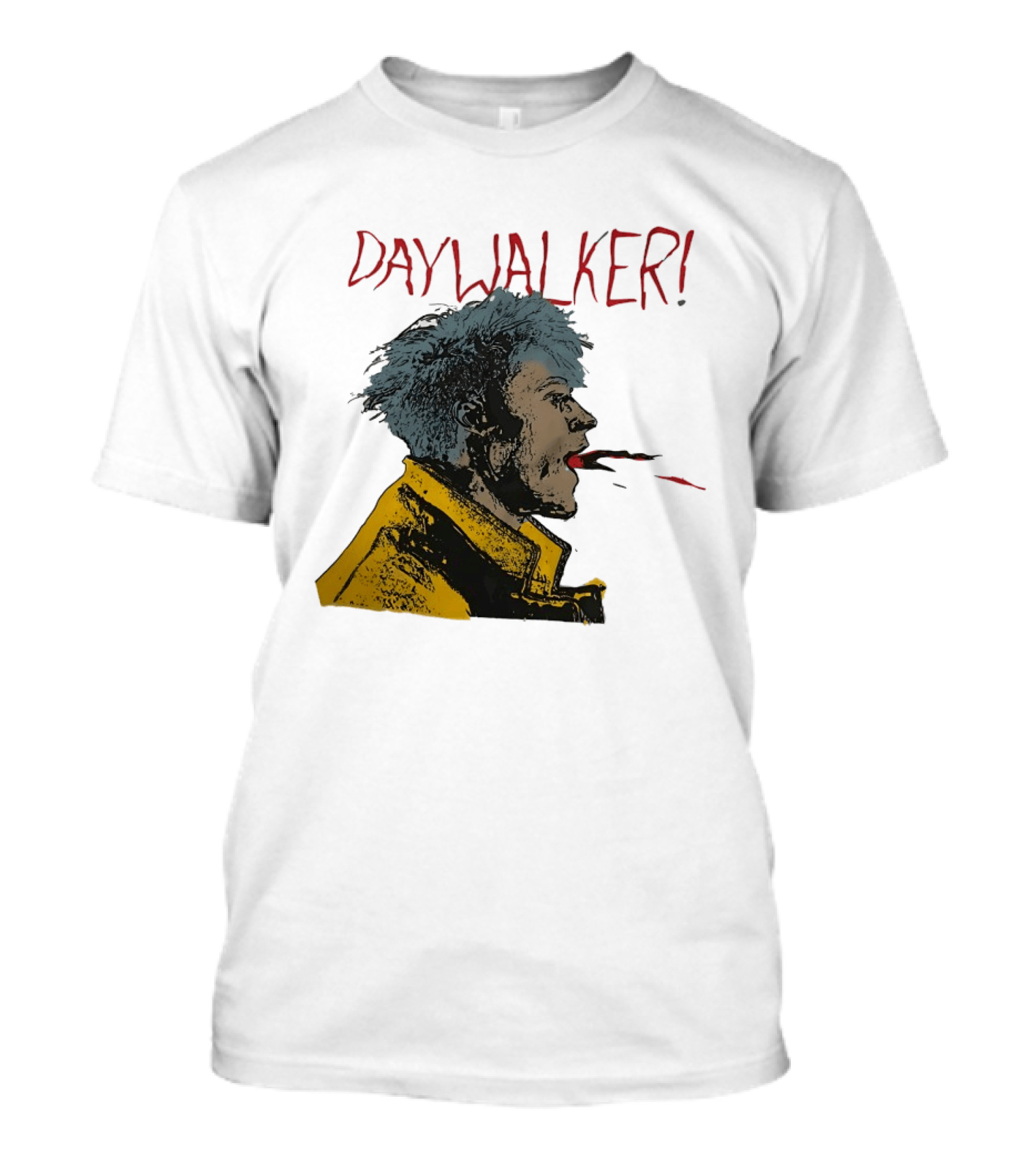 Machine Gun Kelly Daywalker Illustration With Character And Yellow Jacket T-Shirt