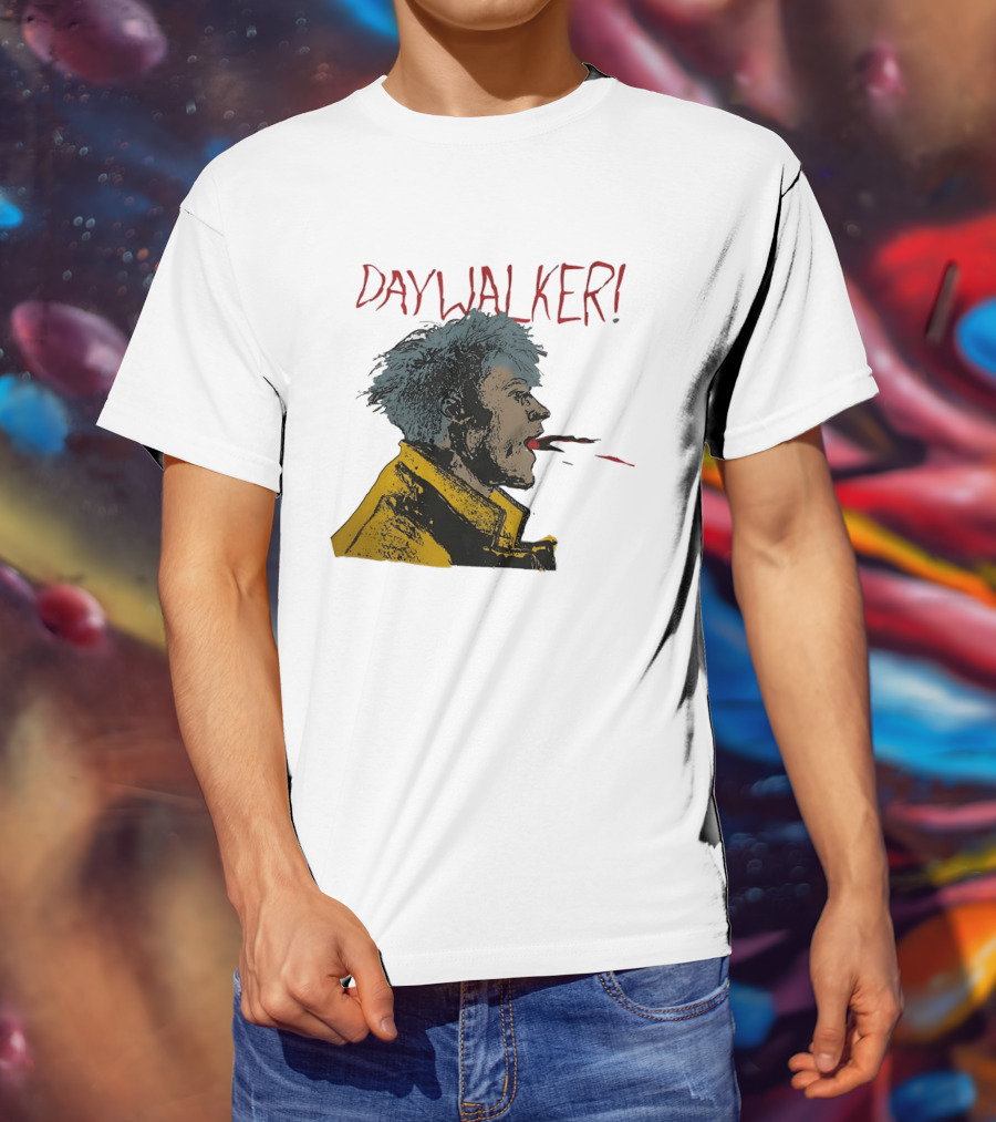 Machine Gun Kelly Daywalker Illustration With Character And Yellow Jacket T-Shirt