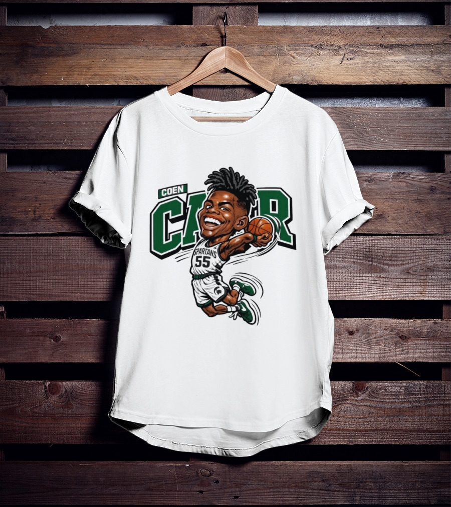 Coen Carr Caricature Basketball Player 55 Dunking Animation T-Shirt