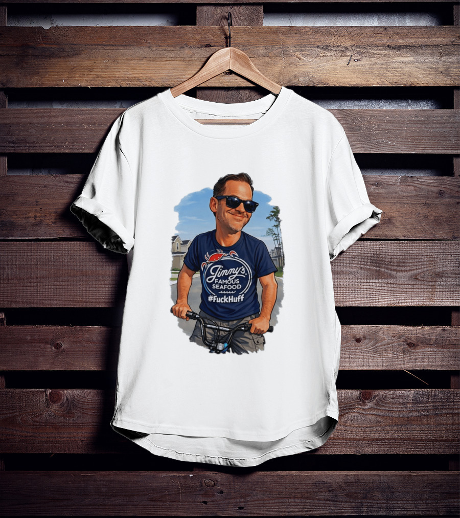 Jinny's Famous Seafood #FckHuff Bold Catchy Phrase T-Shirt