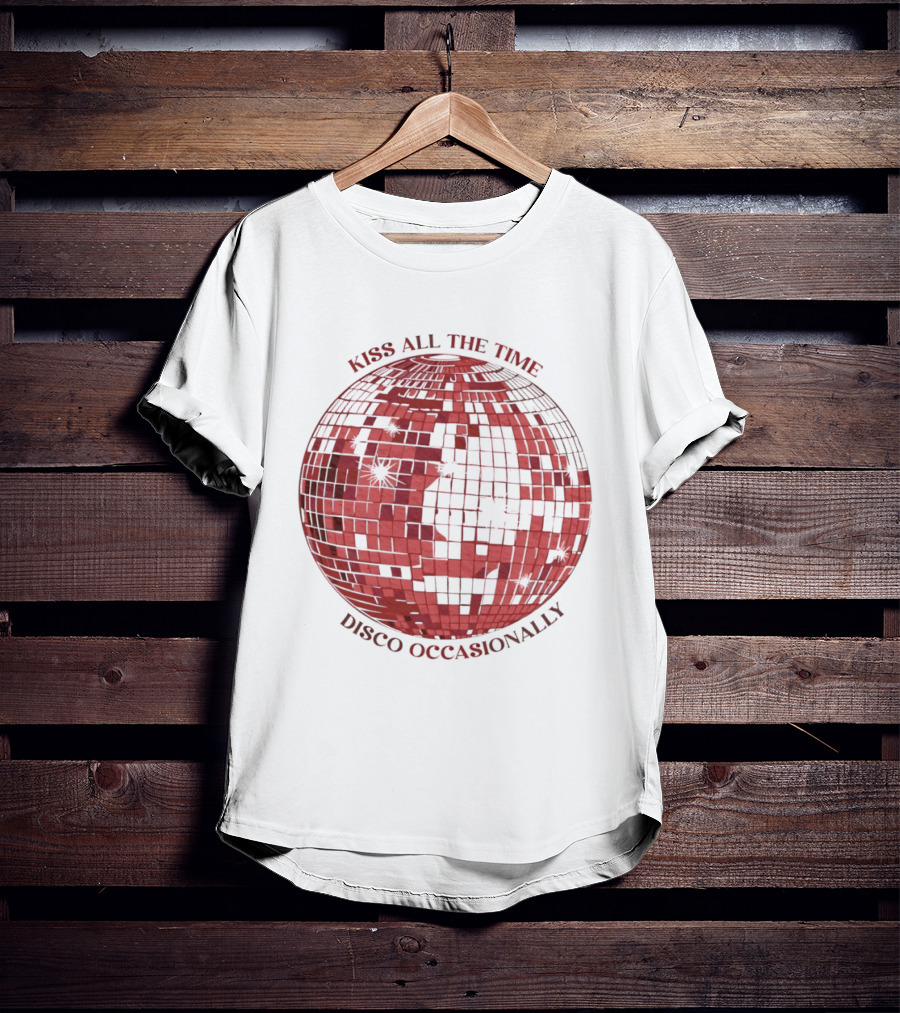 Kiss All The Time Disco Occasionally Disco Ball Bella T-Shirt