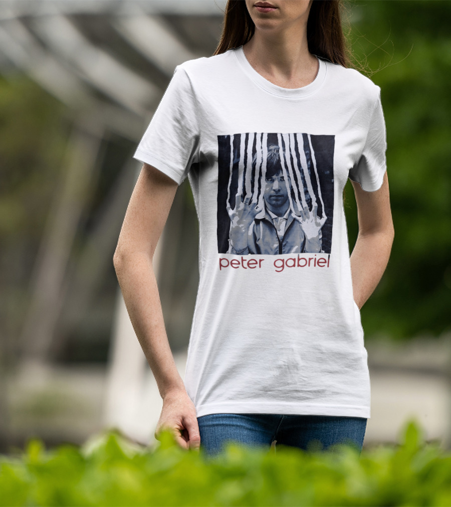 Peter Gabriel Iconic Image With Torn Lines T-Shirt