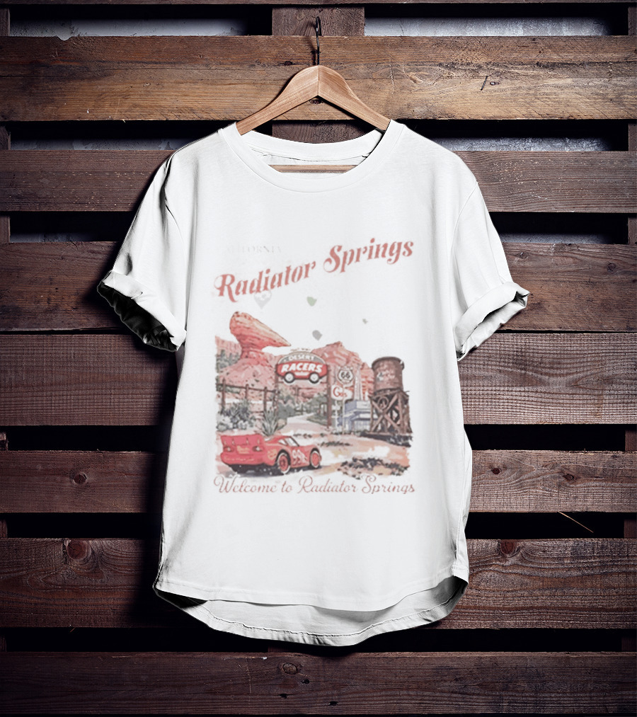 Radiator Springs Lightning McQueen Disney Pixar Cars Scenic Route Adventure T-Shirt