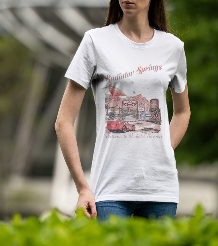 Radiator Springs Lightning McQueen Disney Pixar Cars Scenic Route Adventure T-Shirt